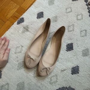 Perfect blush leather Jcrew ballet flats with box